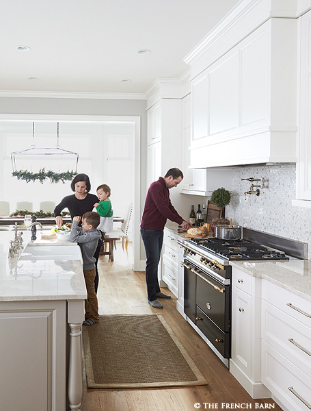 Family cooking together