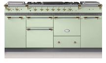 71" Lacanche Chagny 1800 stove with 3 ovens and 2 warming cupboards